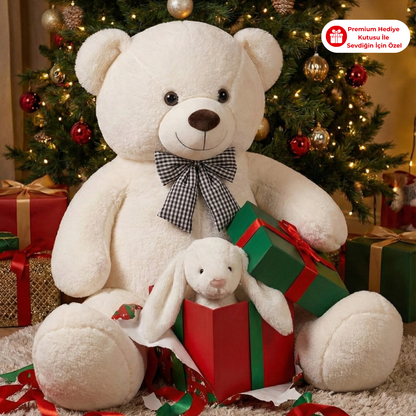 100 Teddi Beyaz Peluş Büyük Oyuncak Ayı