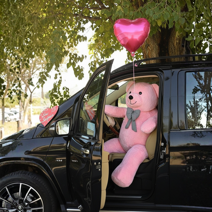 90 TEDDİ Papyonlu Pembe Yumoş Peluş Ayıcık