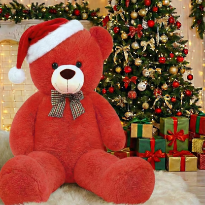 Yılbaşı Işıklı Romantik 90 TEDDİ ve Ayıcık Buketi